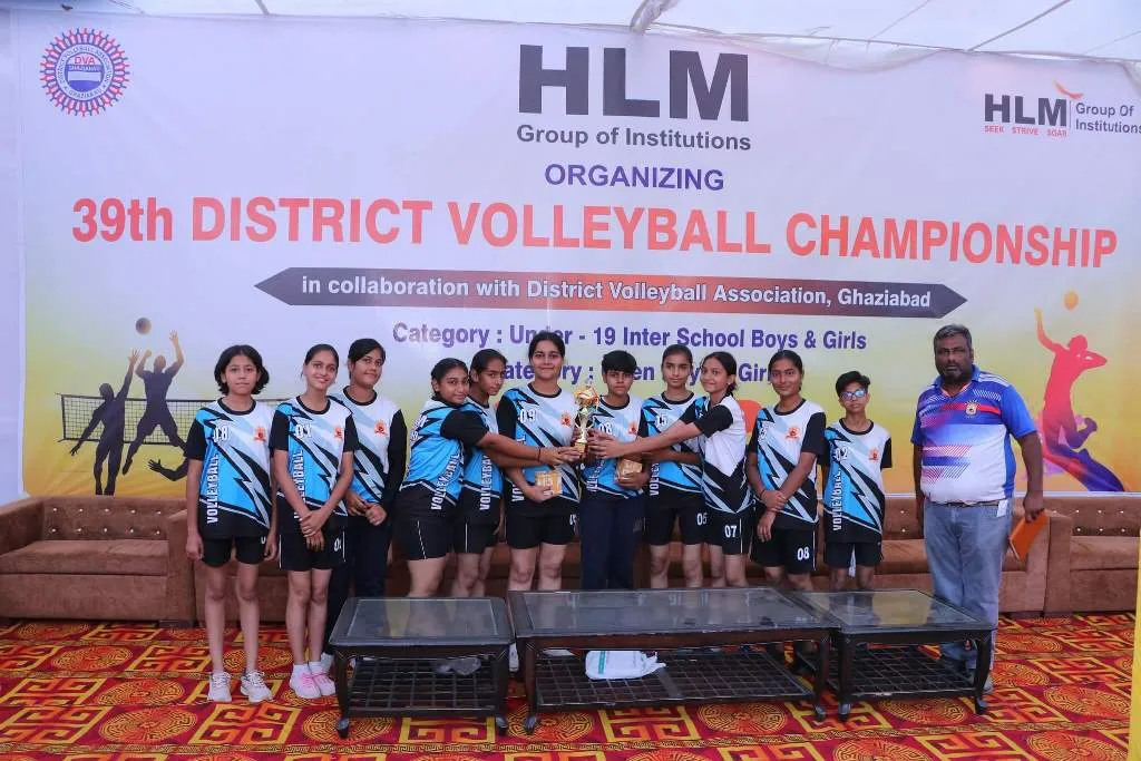 District volleyball championship team at HLM