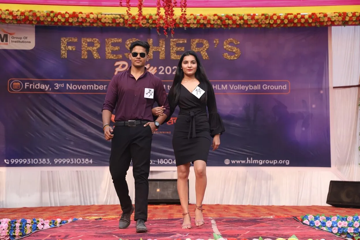 Freshers party ramp walk at HLM