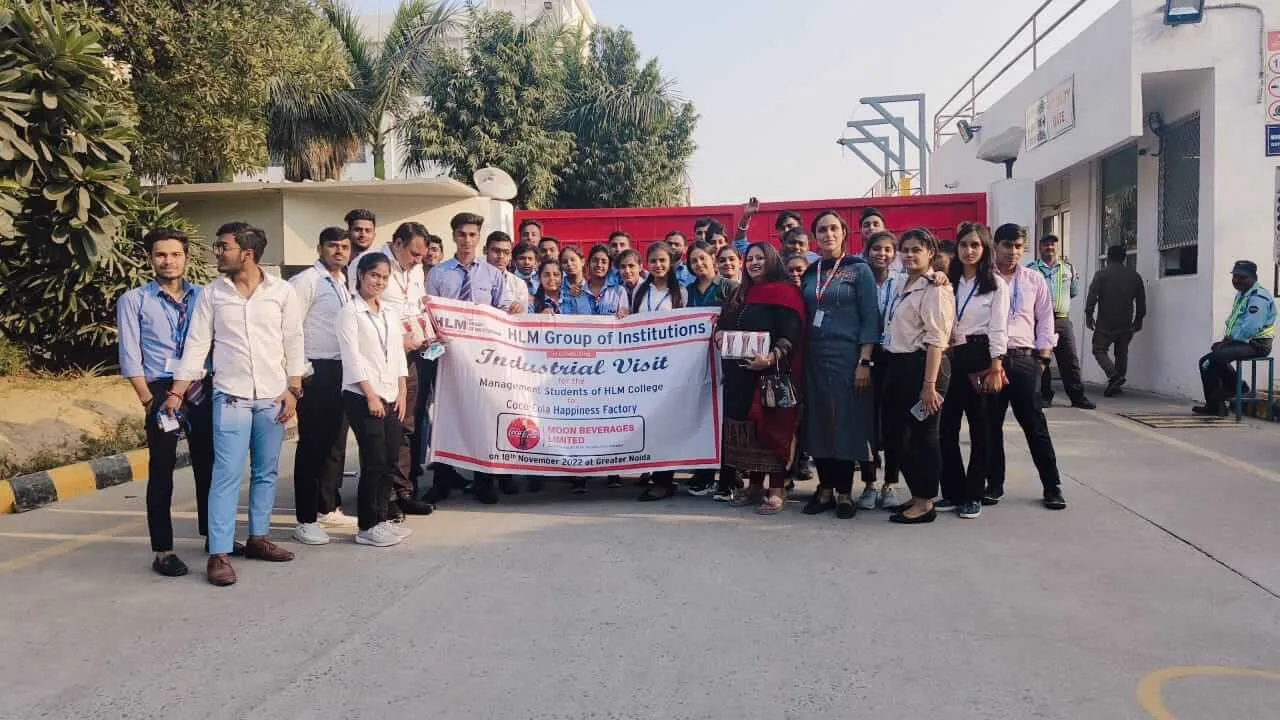 Industrial visit group photo at HLM